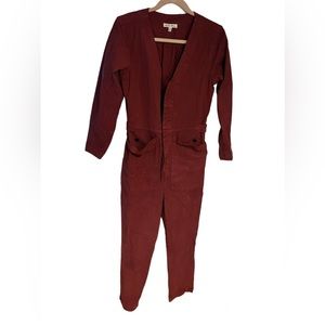 Alex Mill Size XS burgundy jumpsuit